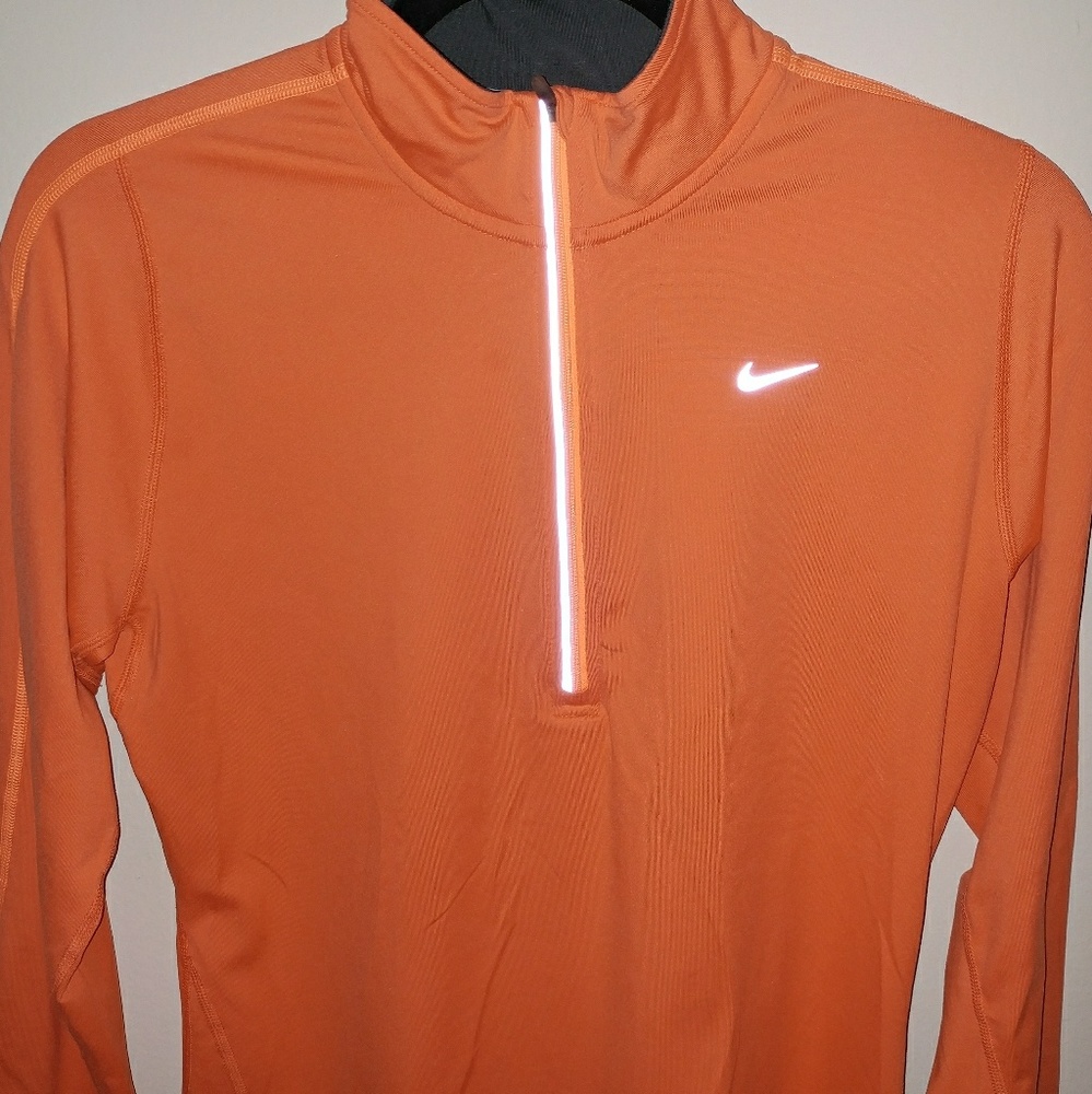 Women's Orange Nike Quarter-Zip